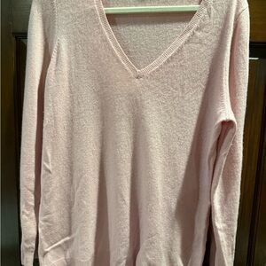 Ann Taylor Pink V-Neck Sweater